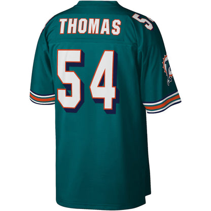 M.Dolphins #54 Zach Thomas Mitchell & Ness Aqua Legacy Replica Jersey