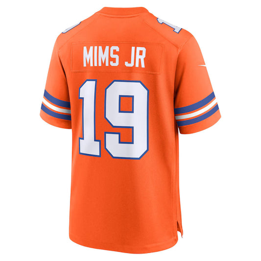 D.Broncos #19 Marvin Mims Jr Orange Game Jersey Stitched American Football Jerseys